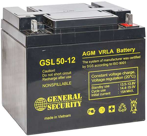 General Security GSL 50-12 Аккумуляторы фото, изображение