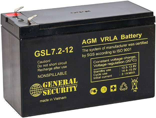 General Security GSL 7,2-12 Аккумуляторы фото, изображение