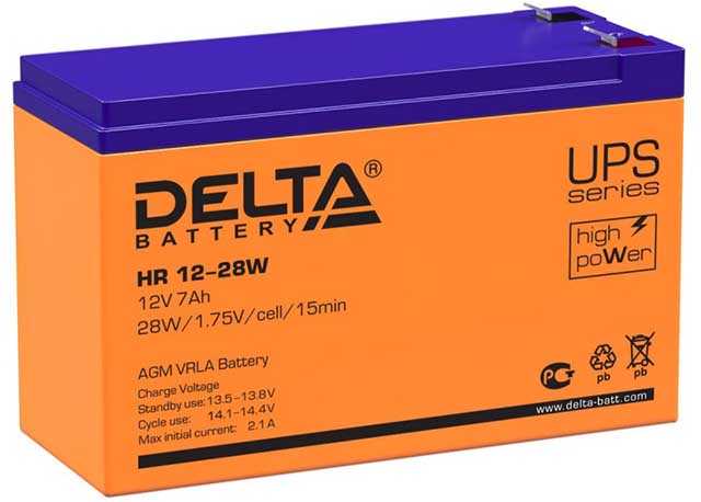 Delta HR 12-28 W Аккумуляторы фото, изображение