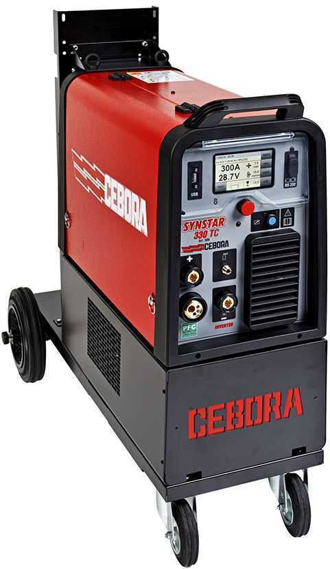 Cebora 386.02 Synstar 330 TC + блок охлаждения + горелка с водяным охл. Полуавтоматическая сварка MIG/MAG и MMA фото, изображение