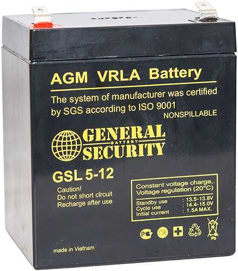 General Security GSL 5-12 Аккумуляторы фото, изображение