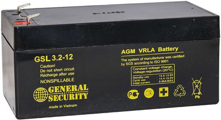 General Security GSL 3,2-12 Аккумуляторы фото, изображение