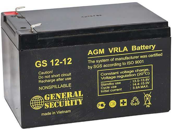 General Security GS 12-12 Аккумуляторы фото, изображение