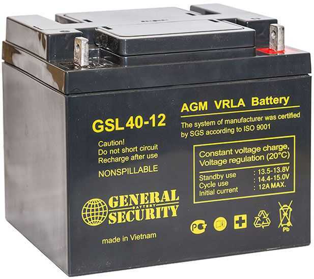 General Security GSL 40-12 Аккумуляторы фото, изображение