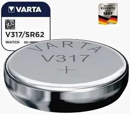 Батарейка Varta 317 (SR516SW) BL1 Silver Oxide 1.55V (1/10/100) Элементы питания (батарейки) фото, изображение
