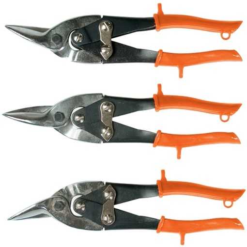 Ножницы по металлу, 250 мм, обрезиненные рукоятки, 3 шт, прямые, левые, правые Sparta Ножницы по металлу фото, изображение