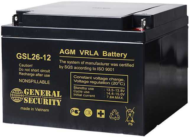 General Security GSL 26-12 Аккумуляторы фото, изображение
