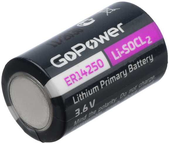 Батарейка GoPower 14250 1/2AA PC1 Li-SOCl2 3.6V Элементы питания (батарейки) фото, изображение