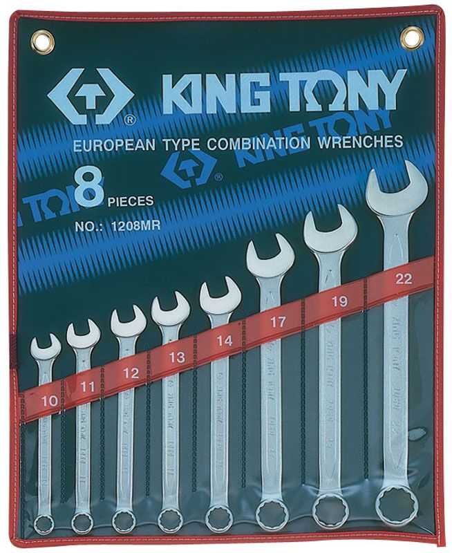 Набор комбинированных ключей, 10-22 мм, 8 предметов KING TONY 1208MR Ключи в наборах фото, изображение