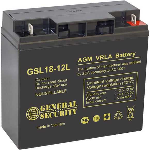 General Security GSL 18-12L Аккумуляторы фото, изображение