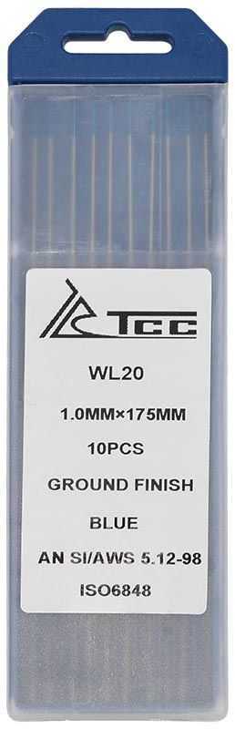 TSS Вольфрамовый электрод синий WL20-175/1,0 (10 шт) Материалы для TIG сварки фото, изображение