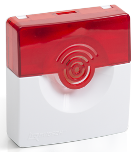 Рубеж ОПОП 124-7 24В (корпус бело/красный) Оповещатели свето-звуковые фото, изображение