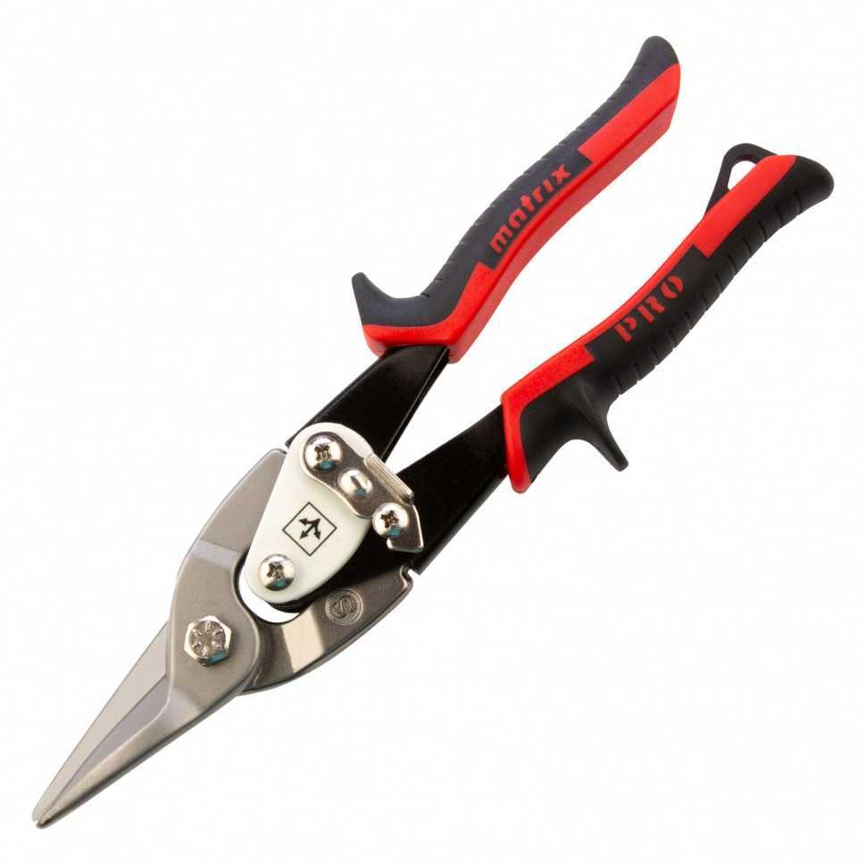 Ножницы по металлу, 250 мм, прямой рез, сталь CRMO, двухкомпонентные рукоятки, PRO Matrix Ножницы по металлу фото, изображение