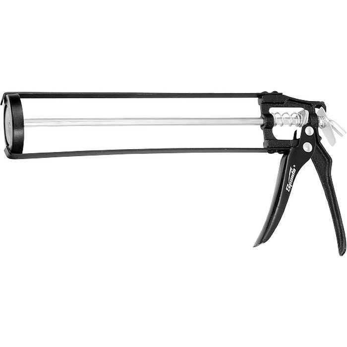 Пистолет для герметика, 310 мл, "скелетный", усиленный с фиксатором, шестигранный шток 7 мм Sparta Пистолеты для пены и герметика фото, изображение