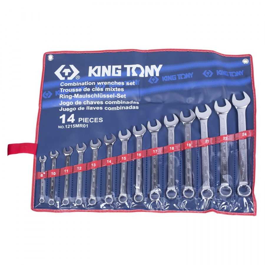 Набор комбинированных ключей, 8-24 мм, 14 предметов KING TONY 1215MR01 Ключи в наборах фото, изображение
