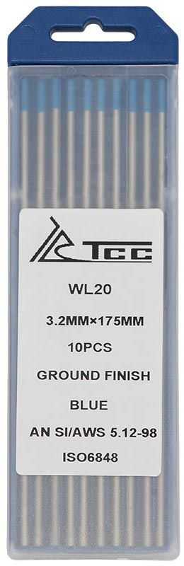 TSS Вольфрамовый электрод синий WL20-175/3,2 (10 шт) Материалы для TIG сварки фото, изображение