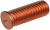 Резьбовая приварная шпилька омедненная сталь М5 х 50 (1000шт) Материалы для Конденсаторных установок фото, изображение
