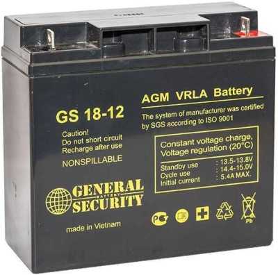 General Security GS 18-12 Аккумуляторы фото, изображение