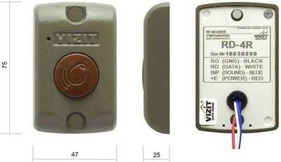 VIZIT RD-4R Считыватели, Кодовые панели фото, изображение