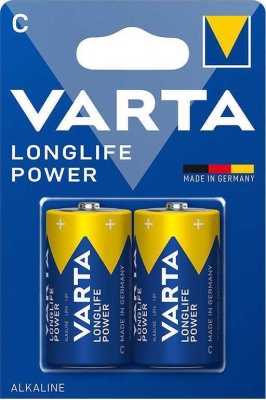 Батарейка Varta LONGLIFE POWER (HIGH ENERGY) LR14 C BL2 Alkaline 1.5V (4914) Элементы питания (батарейки) фото, изображение