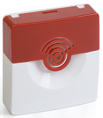 Рубеж ОПОП 2-35 12В (корпус красно-белый) Оповещатели звуковые фото, изображение
